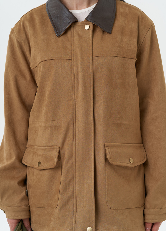 Женская парка из эко замши бежевого цвета модель № 30377 универмаг малина