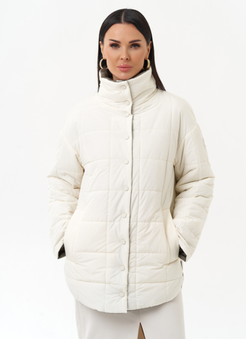 Женская двухсторонняя куртка с воротником стойкой