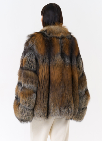 Короткая шуба из лисы