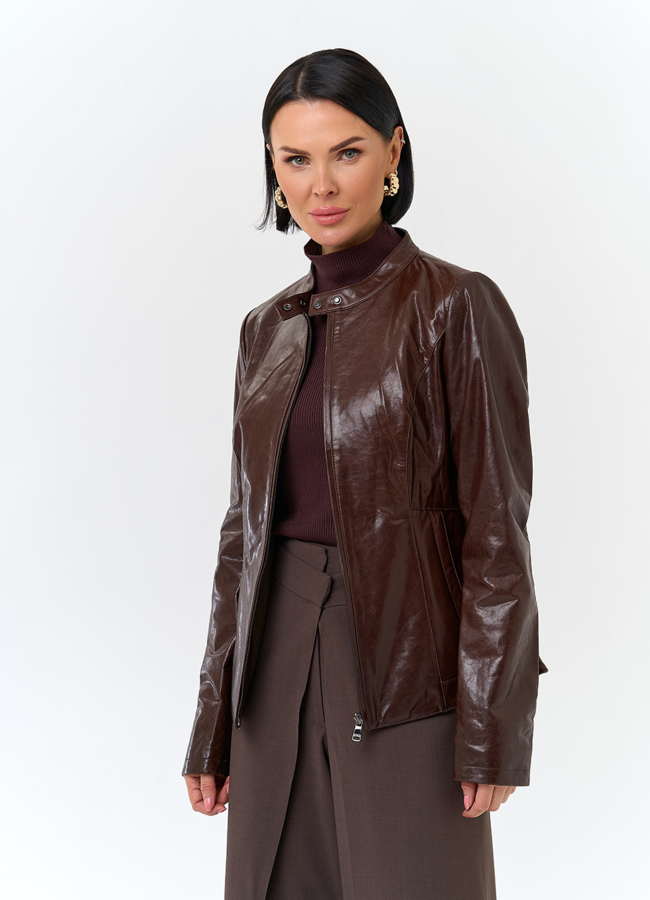 Женская куртка из натуральной кожи модель № 32741 универмаг малина
