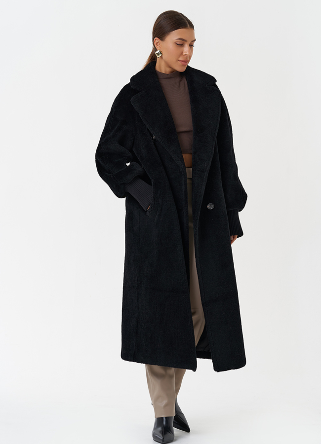 Пальто из шерсти с английским воротником модель № 28636 универмаг малина