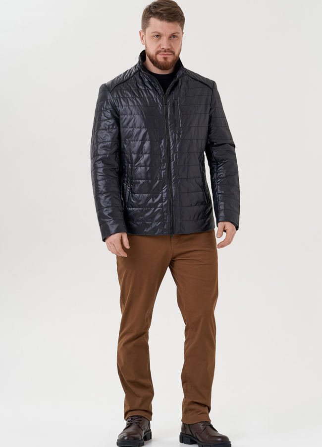 фото Куртка мужская черного цвета  модель № 24360