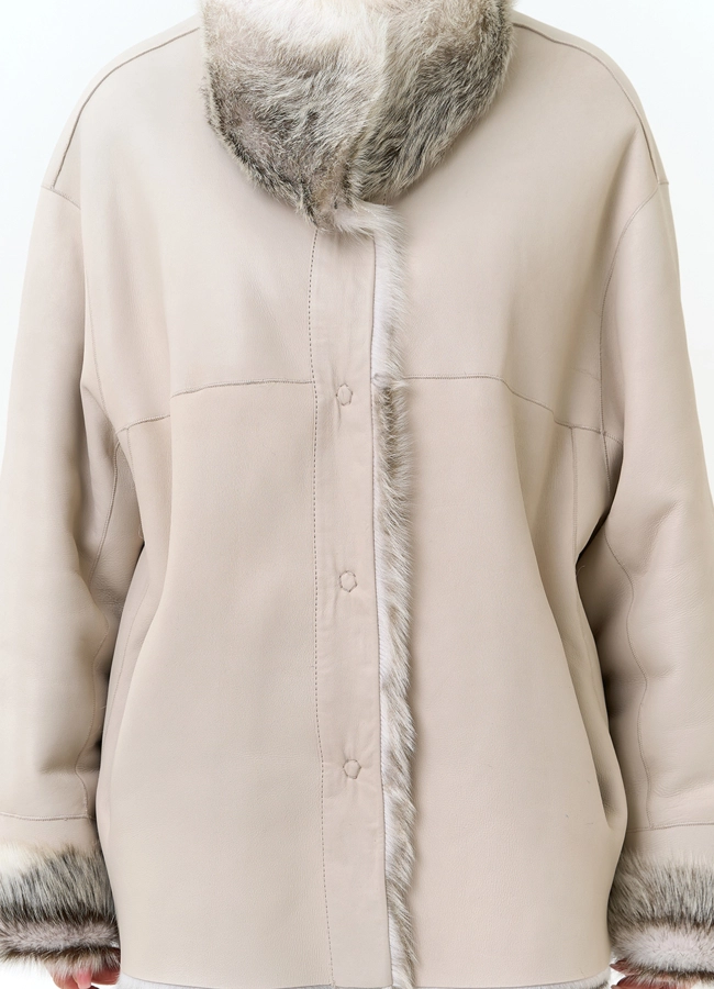 Дубленка двухсторонняя с поясом модель № 34425 универмаг малина фото