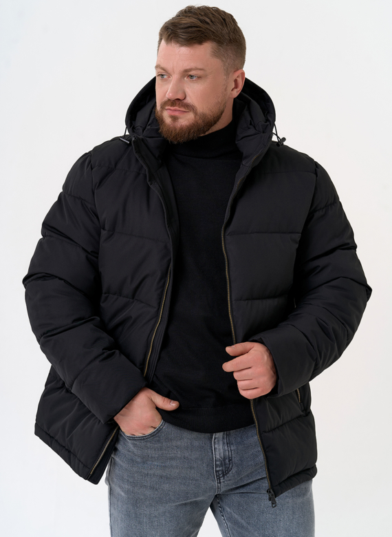 Мужской пуховик с капюшоном 