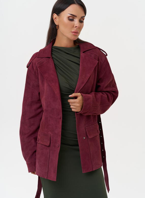 Жакет из натуральной замши с бахромой