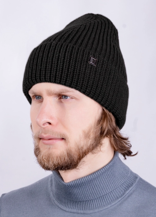 Шапка мужская  модель № 79659 меха малина