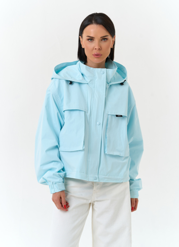 Женская ветровка с капюшоном