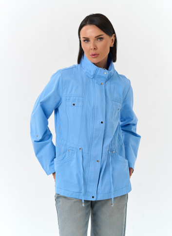 Женская ветровка с воротником стойкой