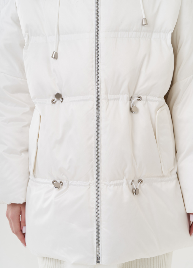 Пуховик женский с капюшоном  модель № 25938 универмаг малина