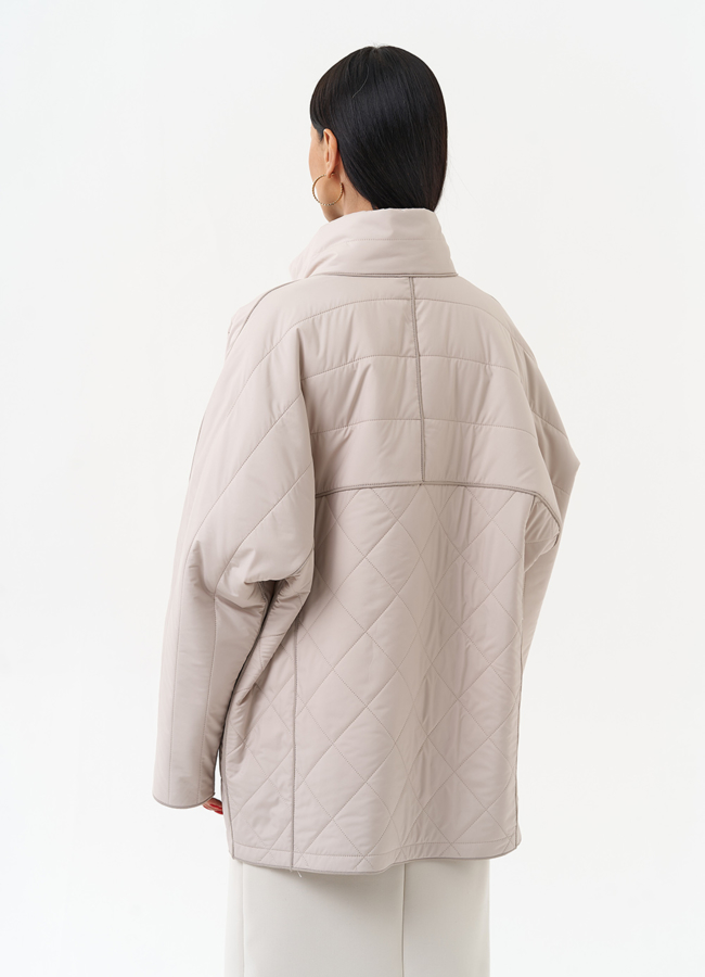 фото Женская двухсторонняя куртка с воротником стойкой модель № 30007