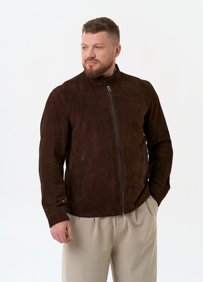 Мужская куртка из натуральной замши модель № 32897 универмаг малина