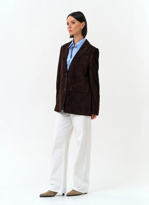 Женский замшевый жакет