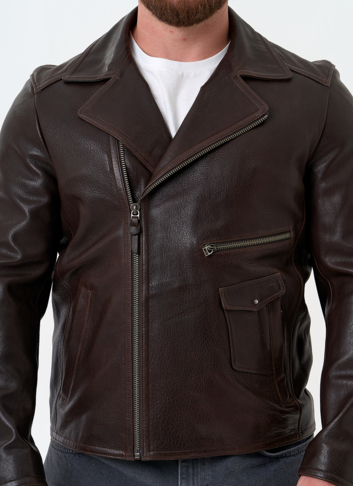 Мужская куртка косуха из натуральной кожи