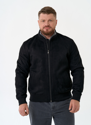 Мужская куртка бомбер из эко замши
